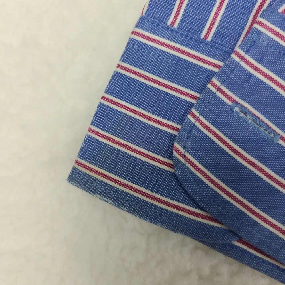Polo Ralph Lauren Shirt Mens XL Blue Red Striped Westerton Dress Button‎ Up